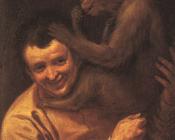 一个带着猴子的男人 - 安尼巴尔·卡拉奇